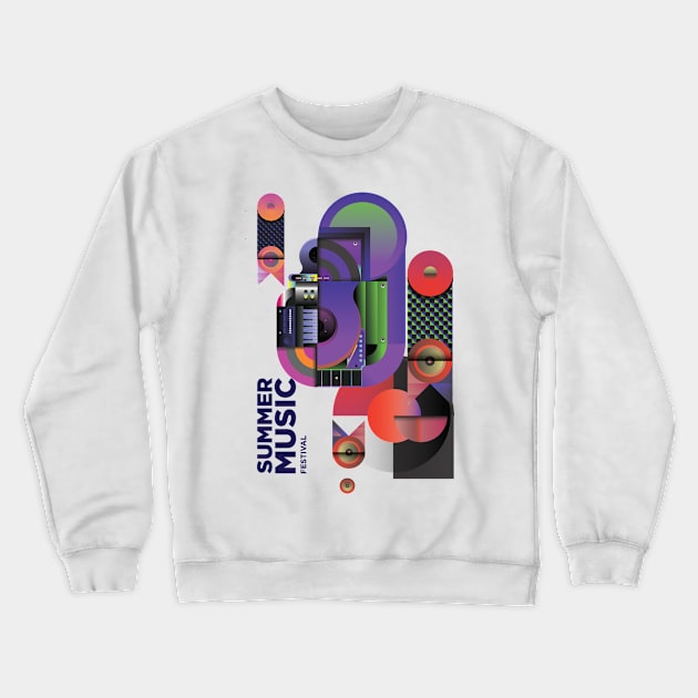 Summer Music Festival Crewneck Sweatshirt by Music Lover